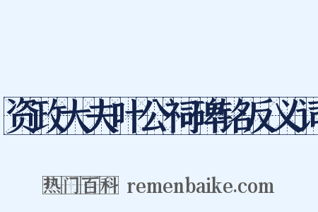 资政大夫叶公祠碑铭反义词是什么意思的图片